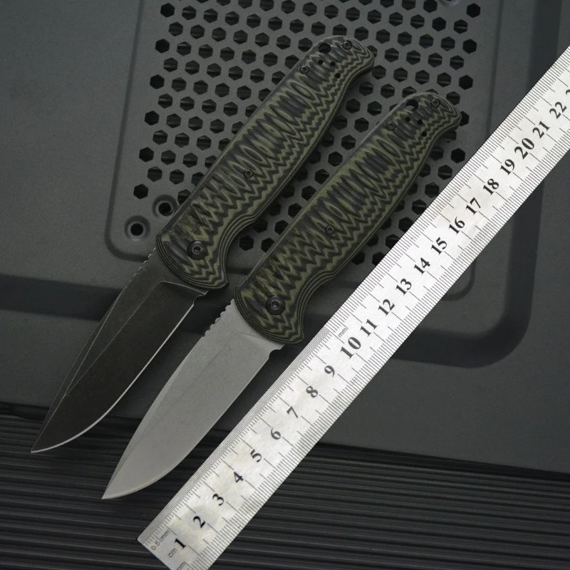 

New 4300 Outdoor Camping Folding Knife 8cr13mov Blade G10 Handle Pocket Survival Hunting Utility Fruit Knives EDC Tools