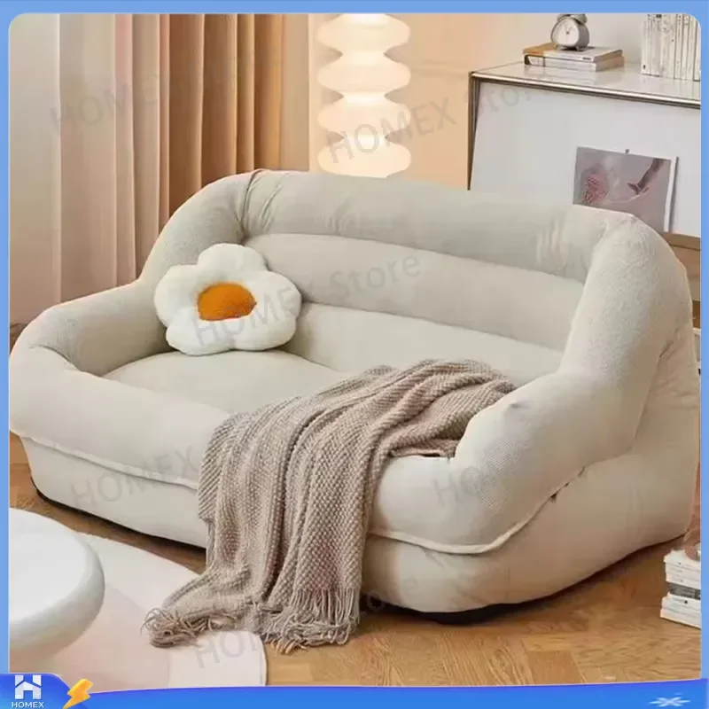 Extra Large Double Bean Bag Chair Recliner Sofa for Living Room Adult Tatami Lounge with Twin Footstools Comfortable Floor