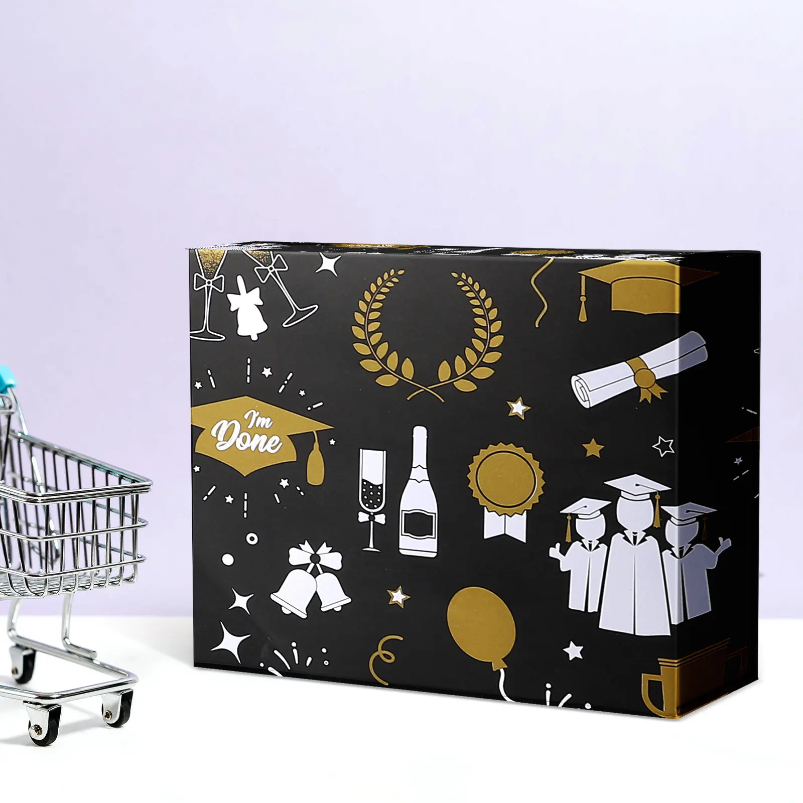 12-sheets-graduation-wrapping-paper-white-glasses-patterns-durable-foldable-birthday-party-gifts-wrap
