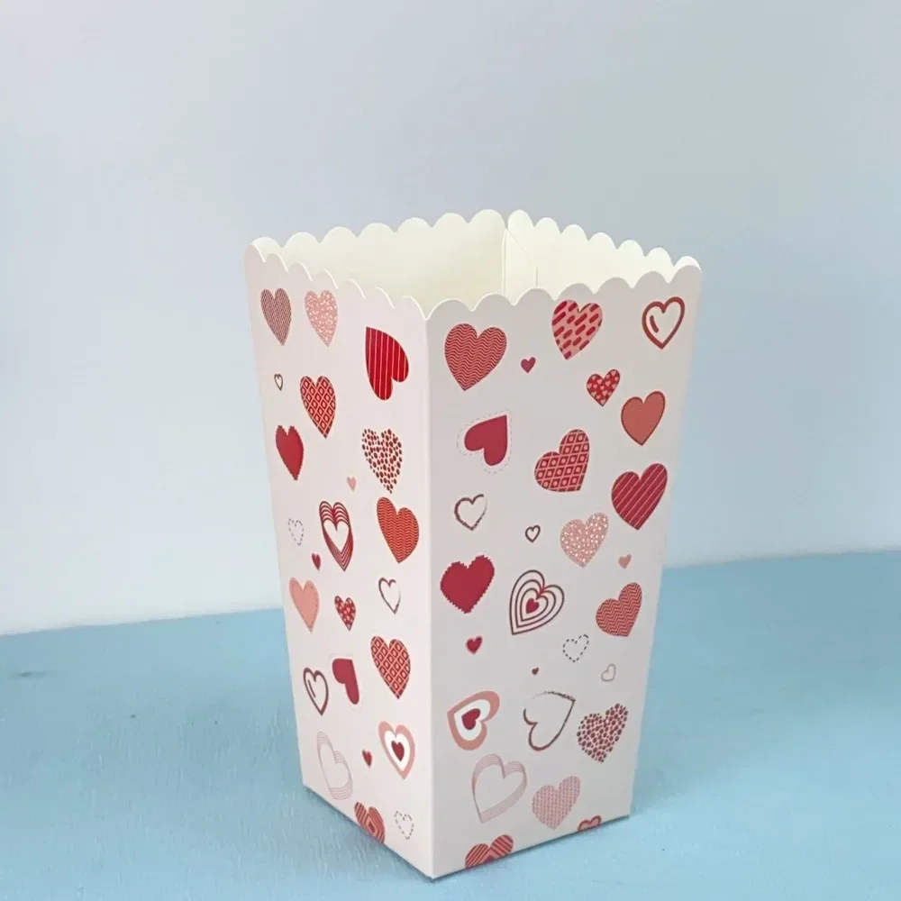 12/24pcs Popcorn Box Buckets Stripes Bags Snack Containers for Baby Shower Birthdays Party Supplies Popcorn Gift Box Supplies