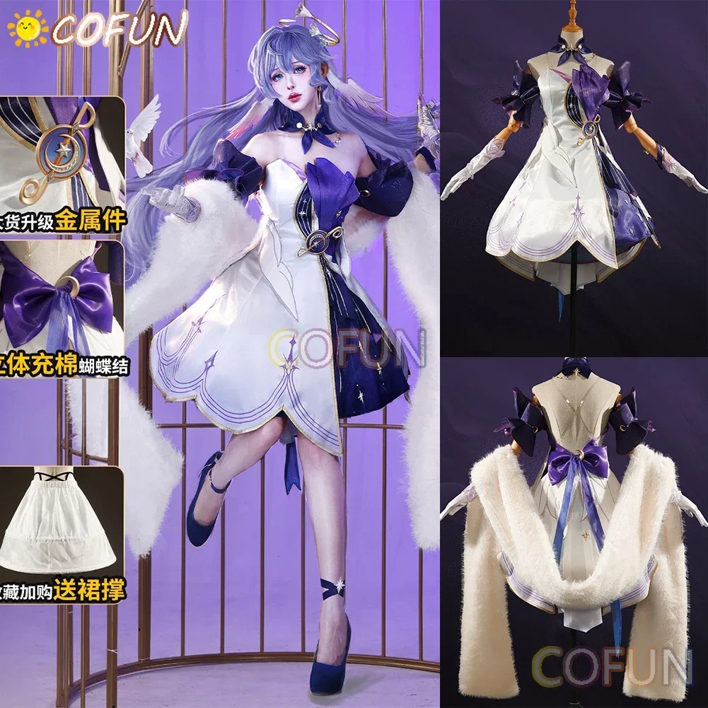 

COFUN Honkai: Star Rail Robin Cosplay Costume Halloween Game Suit Women Elegant Lovely Dress Clothes Game Anime Party Outfits