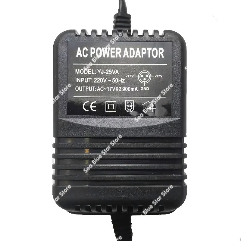 Mixer Power Adapter, Dual 17V 900MA Transformer 3 Hole 3 Pin 3 Core Power Adapter Power Cord - view 3