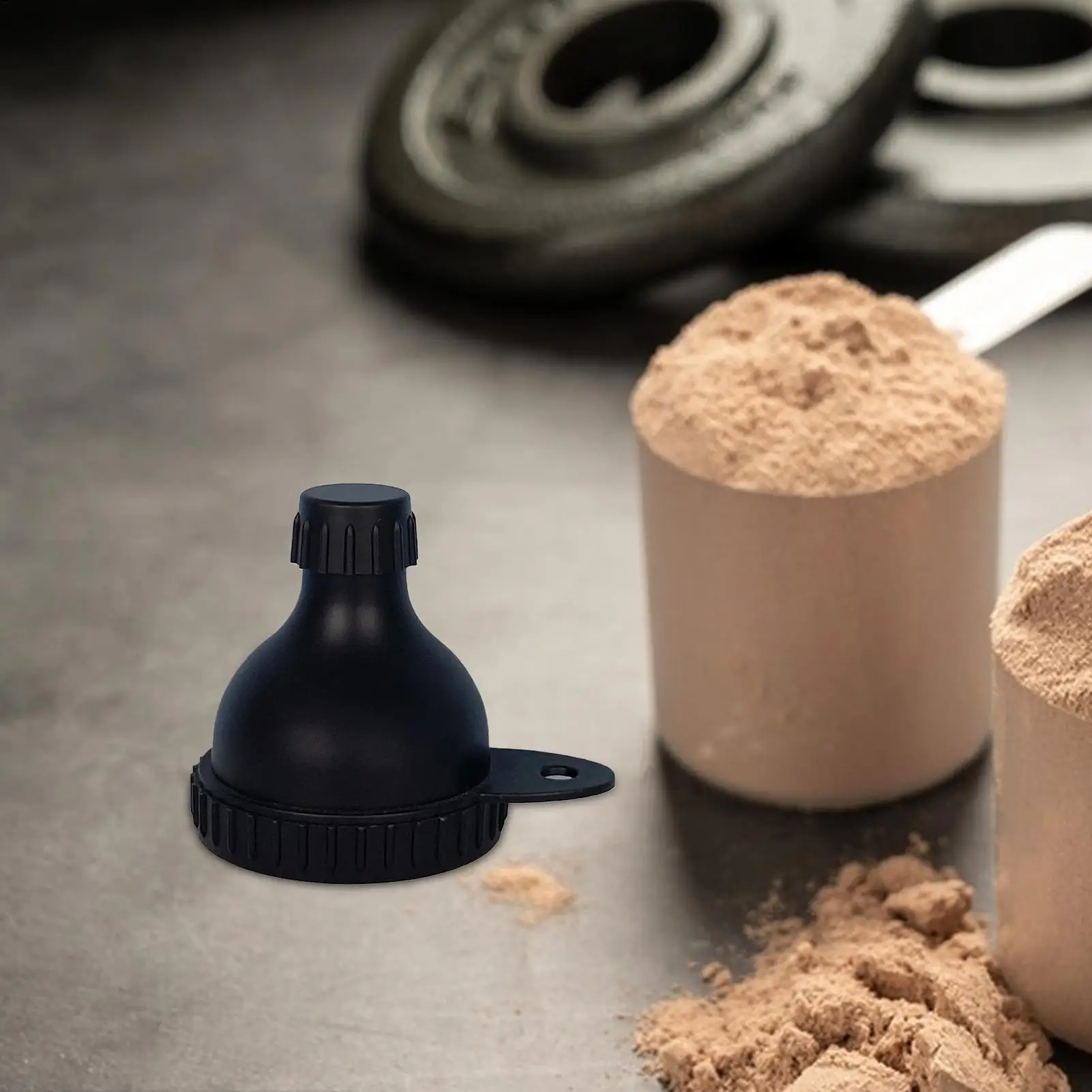 50ml Protein Powder Funnel With Carabiner Reinforced Buckle Not easy to spill or get damp Container For Travel Outdoor