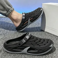 Pantoufles d'extérieur pour hommes, en EVA, antidérapantes, à bout fermé, plateforme épaisse et douce, sandales confortables à la mode pour hommes, chaussures d'été pour la maison 1