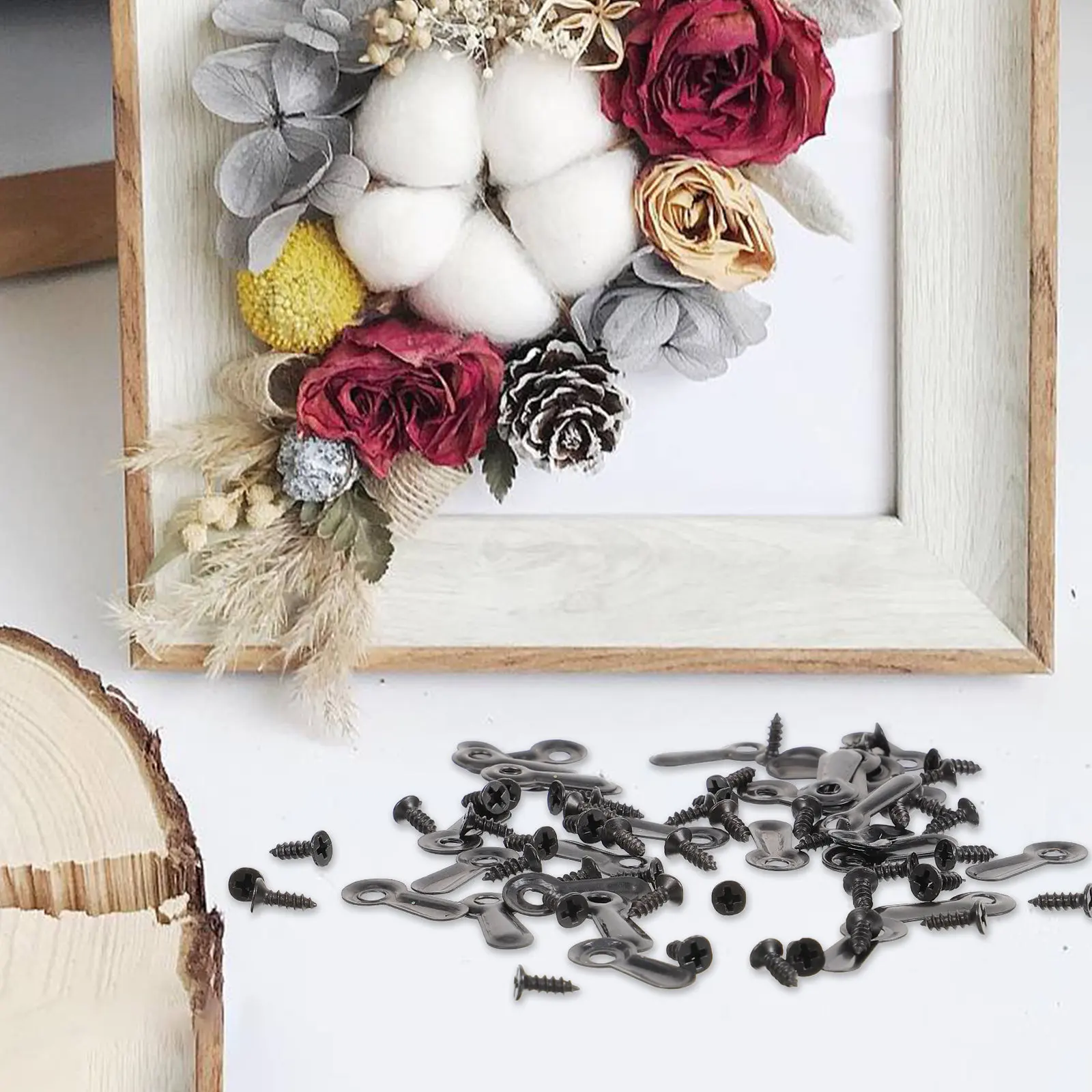 200Pcs Picture Frame Accessories Hardened Iron Core Small Nails Photo Frame Back Plates Secure Hanging Kit for Home Exhibition