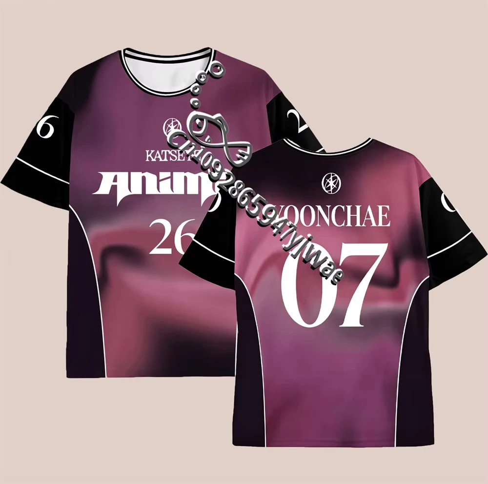 2026 Animal Katseye The Wild World Tour Mesh Jersey Gift For Fans Fashion Street Wear Y2K Top Summer Parent Child T-shirts