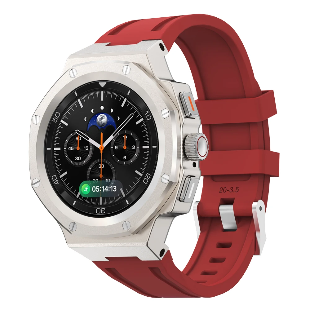 Luxus-Modifikations-Set für Samsung Galaxy Watch 9 8 40 44mm/8 Classic 46mm Silikonarmband+Metallgehäuse für Galaxy 8/8 Classic – Detail 28
