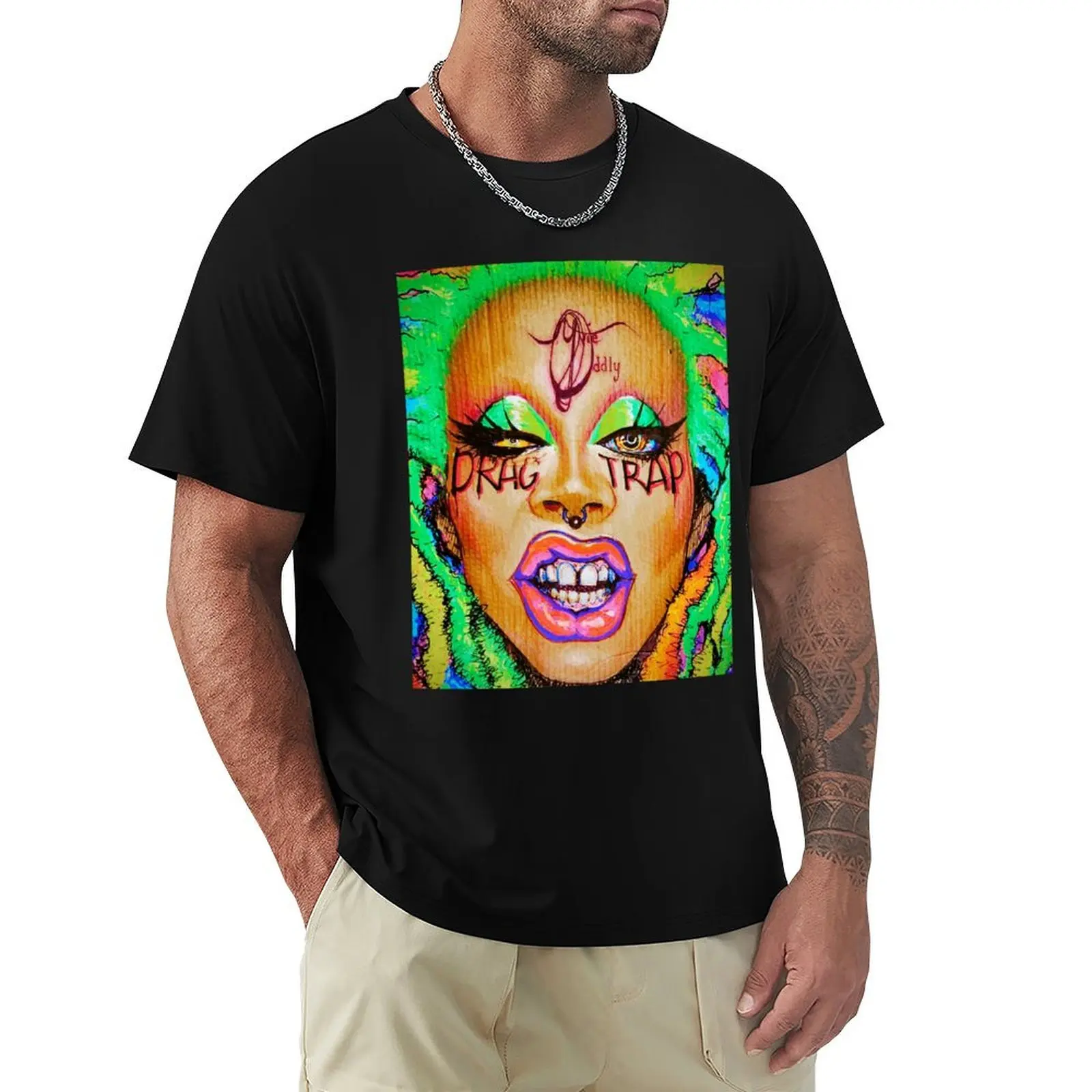 Lady Colourful Graphic T-Shirt Running Performance Short Sleeve Tee