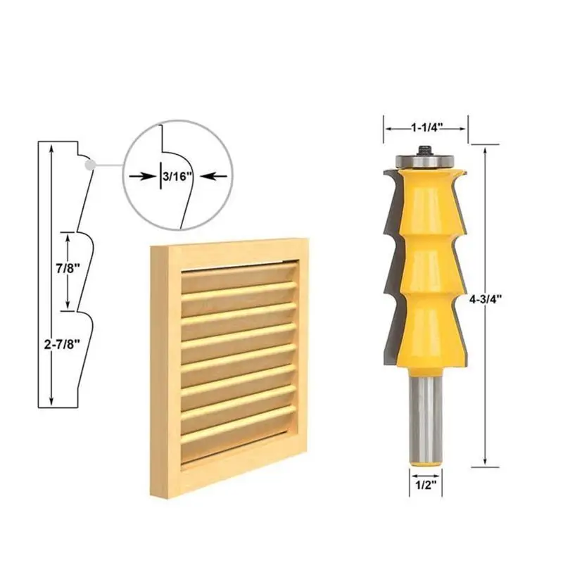 652F Lavorazione del legno Punta da trapano 12/12,7 mm Fresa Rifinitura in bachelite rivestita in acciaio