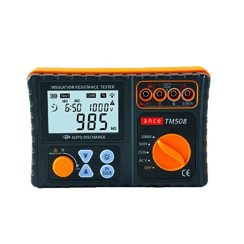 

New energy charging vehicle leakage detector 250/500/1KV/5.5G Ω/tm508 digital insulation resistance meter