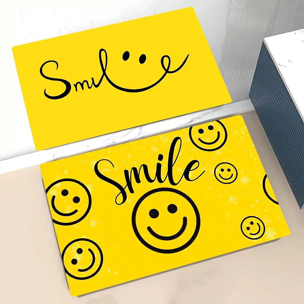 S-smile LogoS Floor Mat Bathroom Mat Kids Room Bedroom Decoration Balcony Anti-Slip Doormat Living Room Welcome Rug