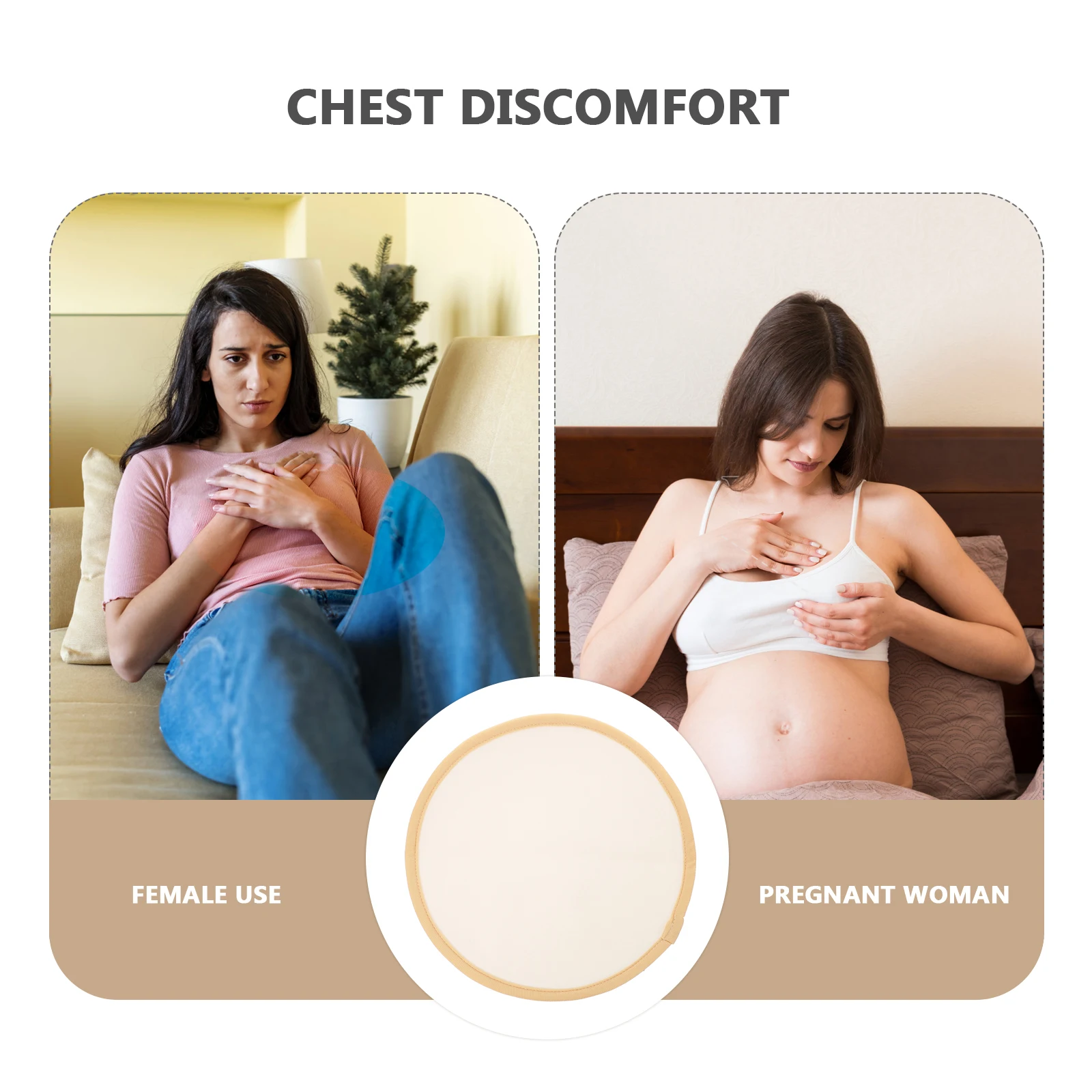 

2pcs Castor Oil Pack Chest Pads Reusable Essential Oil Aid Kit Lightweight NonLeaking Nursing Bra Insert Accessories