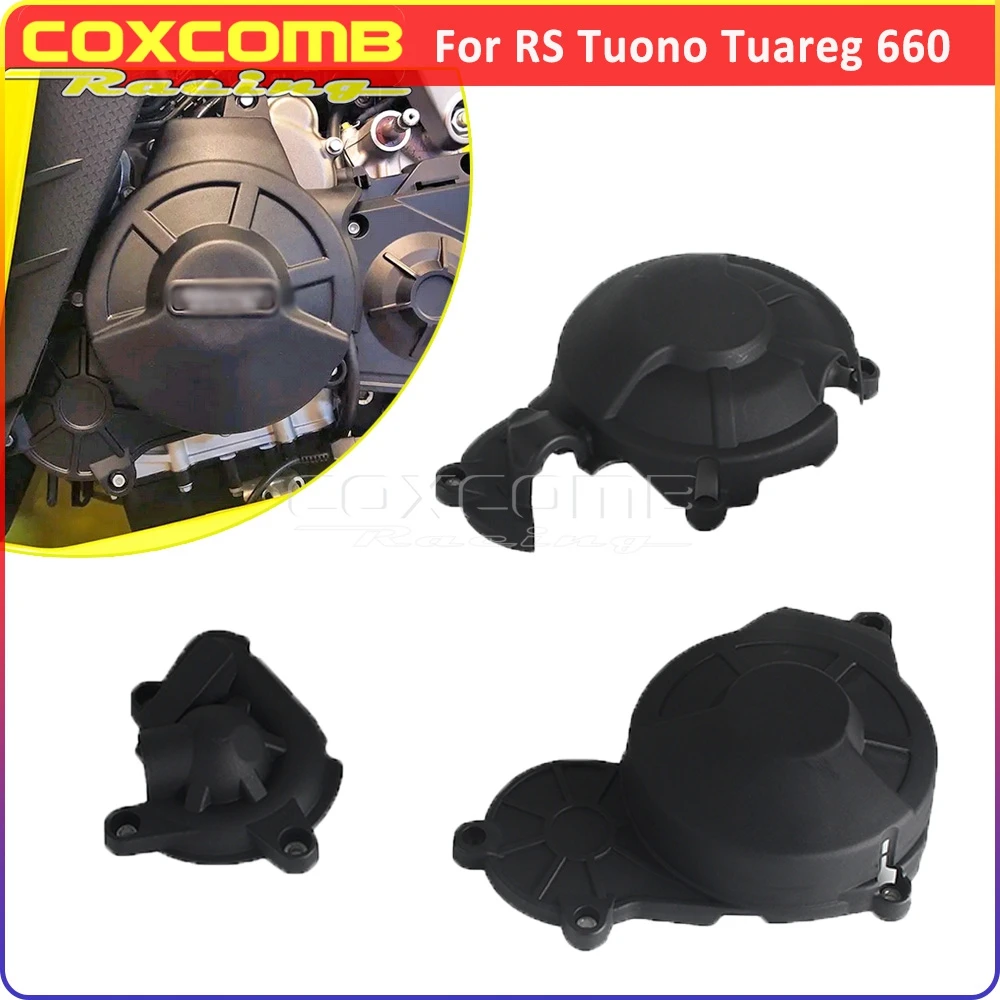 Motorcycle Engine Protective Cover Fibered Nylon Engine Case Protection Covers For Aprilia RS660 Tuono660 Tuareg660 2021 22 2023