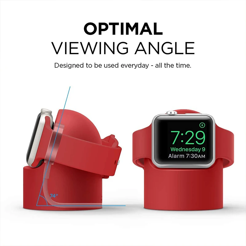Charger Stand For Apple Watch Series 9 8 7 6 5 SE 3 Ultra 1 2 Charger Dock Station Silicone Bracket Iwatch Charging Cable Holder