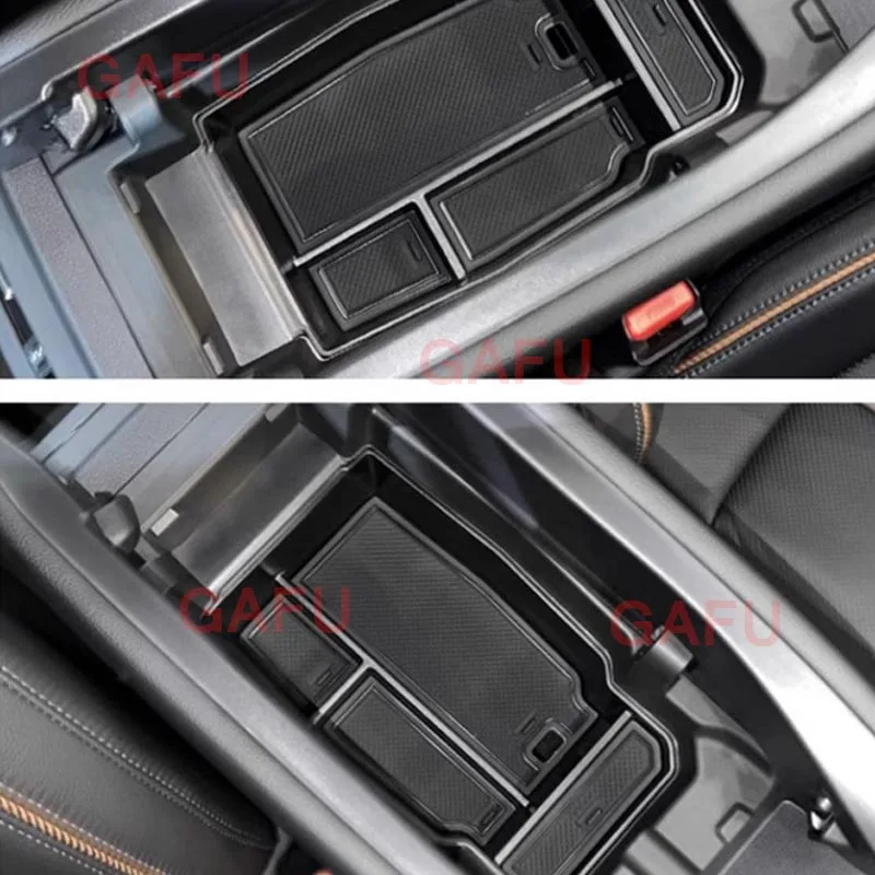 

For Mazda CX50 2023 Car Armrest Storage Box Wireless Charging Protective Pad Interior Accessories Center Console Cup Frame Box