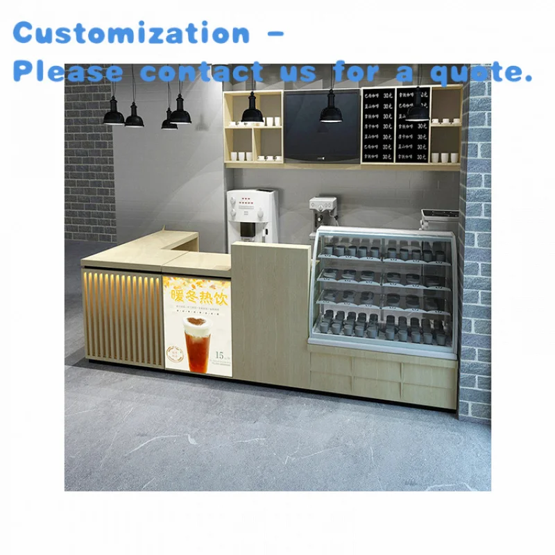 

custom.Kainice Customized White Luxury L Shape Front Cashier Checkout Counter Restaurant Cafe Shop Reception Desk