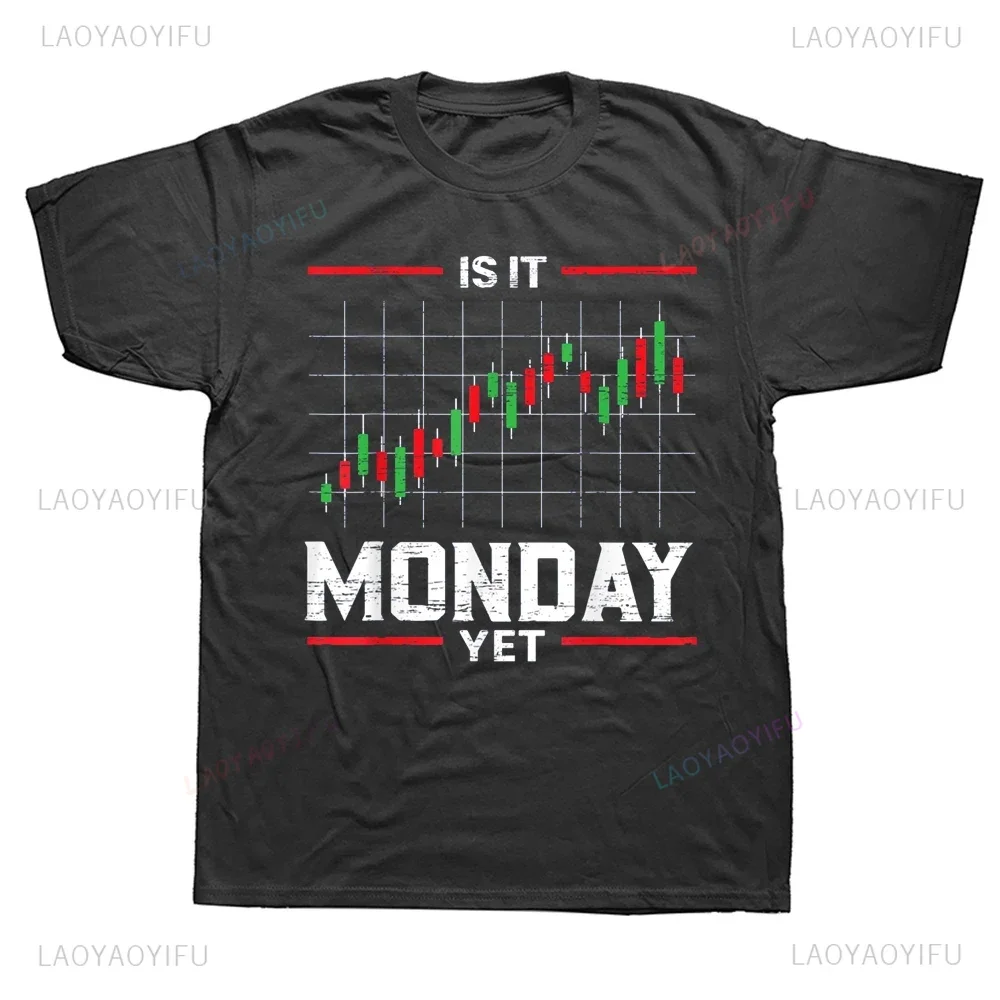 

Monday Yet Stock Market Trader Day Trading Футболки с принтом Модная повседневная уличная одежда Хип-хоп Хипстерская свободная футболка с круглым вырезом Лидер продаж