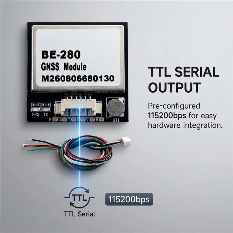 【Price Drop !!】-BE-280 GNSS Module TTL Output Supports UBX NMEA Protocol GPS BDS GALILEO Multi-System Positioning Receiver