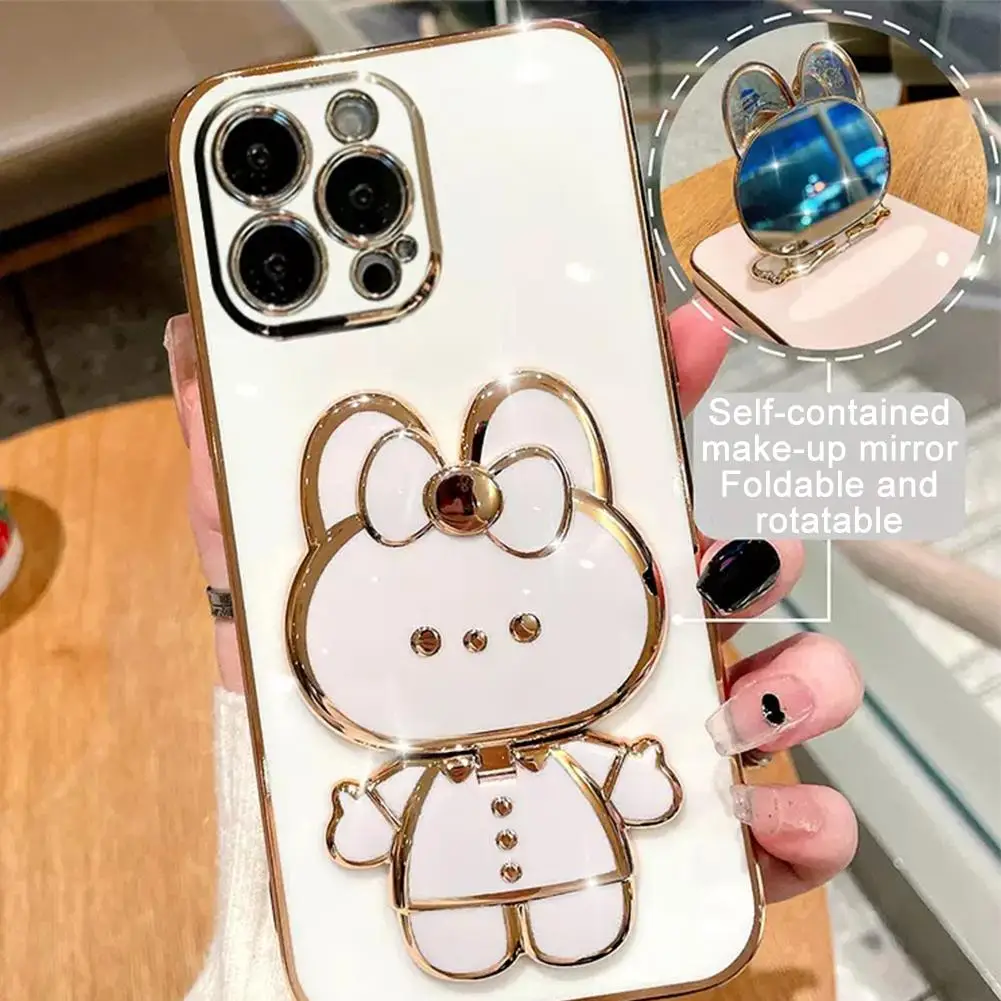 Finger Holder For Phone Cute Rabbit Shape Mobile Phone Holders Universal Cell Phone Stands Foldable Finger Kickstand