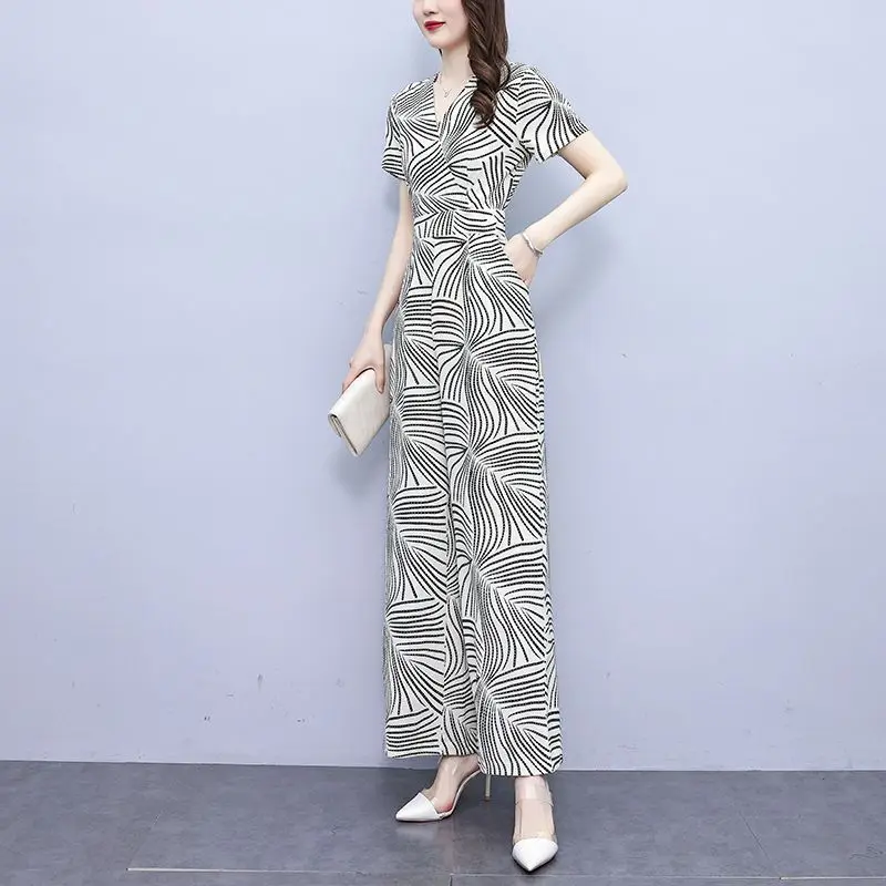 

Женский шикарный комбинезон премиум-класса с широкими брюками, летний, тонкий, новинка 2026 года, модный, элегантный, цельный наряд