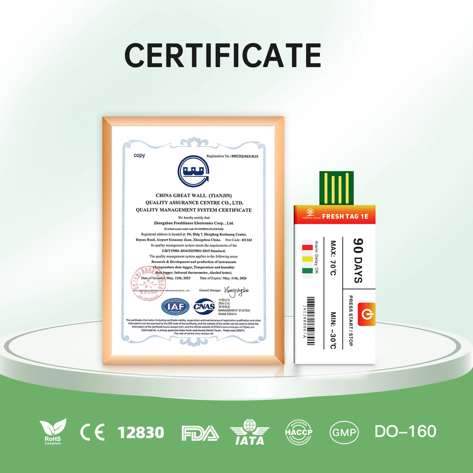 20PCS Fresh Tag 1E Logistica della frutta Monitoraggio della temperatura Registratore dati di temperatura usa e getta USB