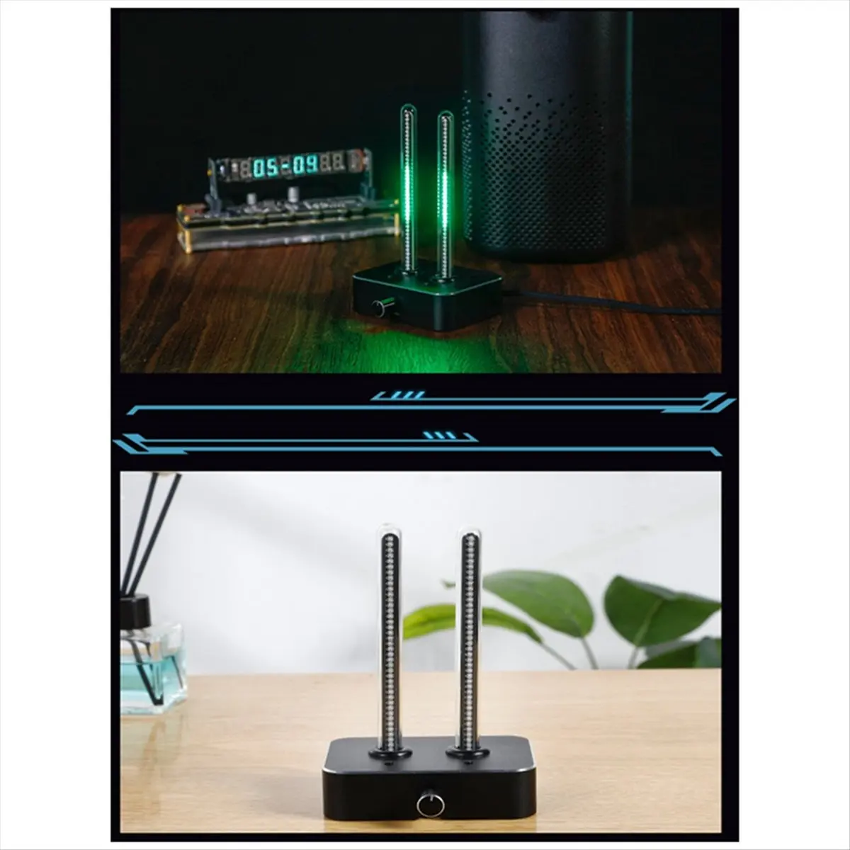 |NEWABAG|Retro -Nixie Tube IN9 Electronic Tube Music Spectrum Meter Level Meter Desktop Ornament Pickup Rhythm Light