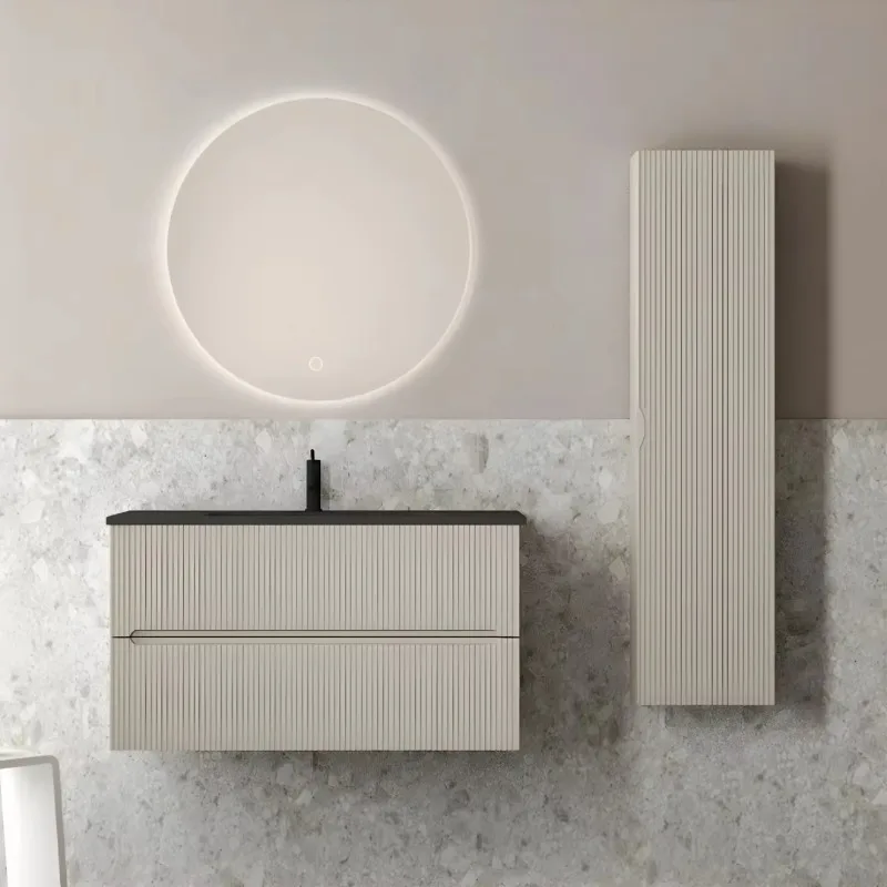 Butterfly 01 Complete Bathroom Furniture Set Includes Mirror and Column