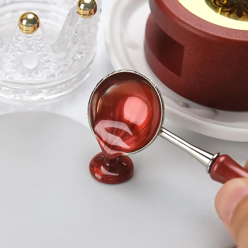 2Pcs Wax Seal Stamp Spoon Sealing Wax Melting Spoons Vintage Envelope DIY Craft Wedding Party Invitations Wax Stamp Warmer Spoon