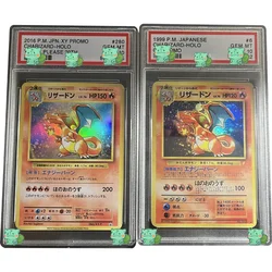 Tarjeta de colección de grado de 10 puntos DIY, 2016 P.M.JPN.XY PROMO, comercio de CHARIZARD-HOLO, por favor, 20. ª tarjeta PTCG, etiqueta holográfica, regalos de juguete