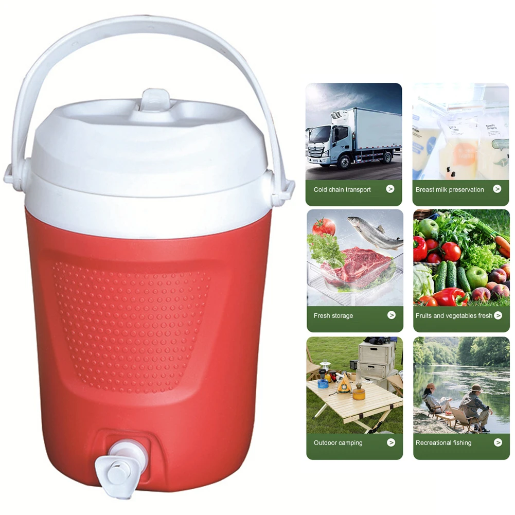 

Портативный кувшин для воды на 1 галлон с ручкой, 2 выхода для воды, термос большой емкости для путешествий на природе