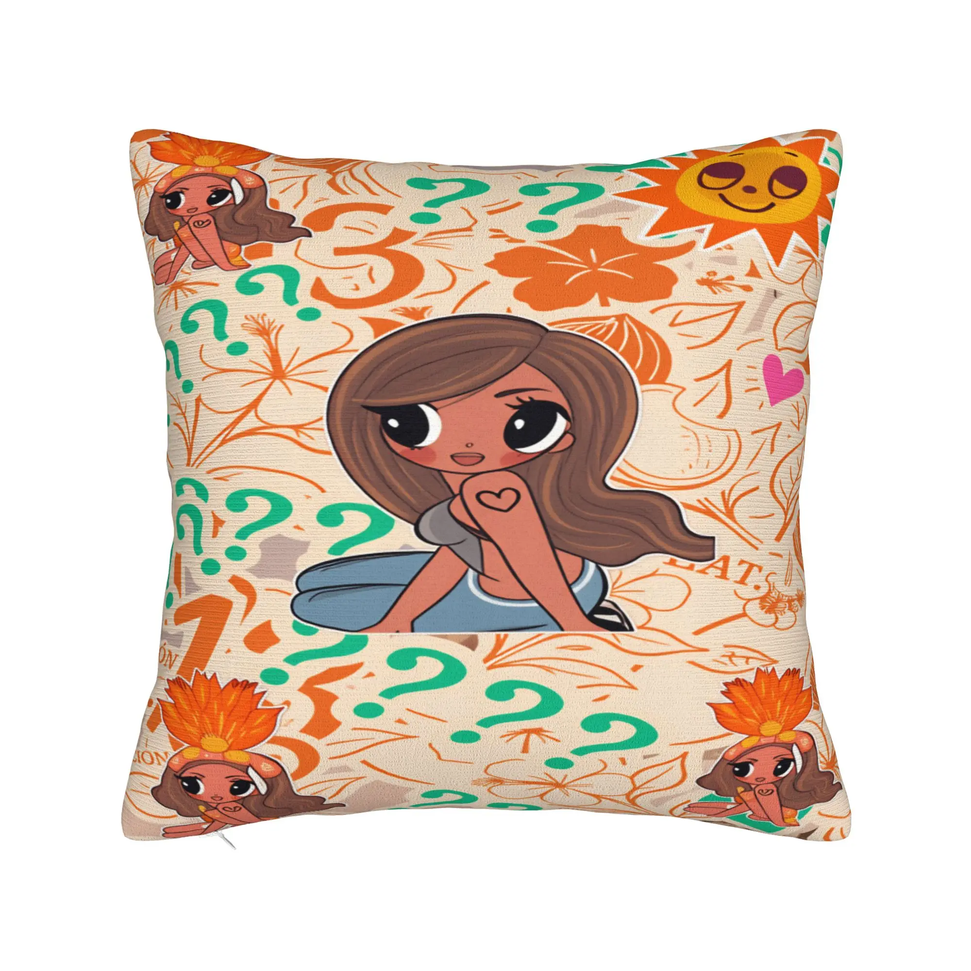 Pillow Case KAROL G Tropicoqueta Soft  Pillow Cover For Couch Sofa Bedroom Cute Funny Pillowcases
