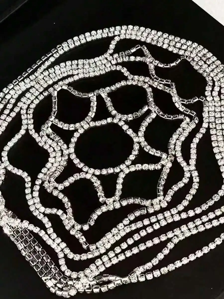 

Crystal Grid Headpiece For Women Bridal Wedding Party Accessory