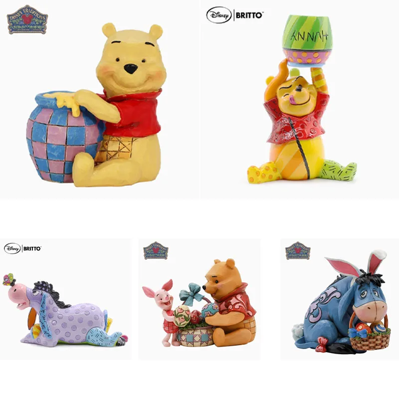 

Disney Original Garage Kit Winnie The Pooh Eeyore Figurine Ornament Anime Action Figures Toys for Boys Gift Model Ornaments