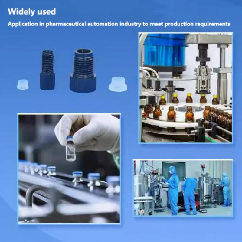PEEK Inverted Cone Joint 5/16-24UNF Thread 1/2-20UNF Chromatograph Sleeve Edge Ring Quick Tightening Connector