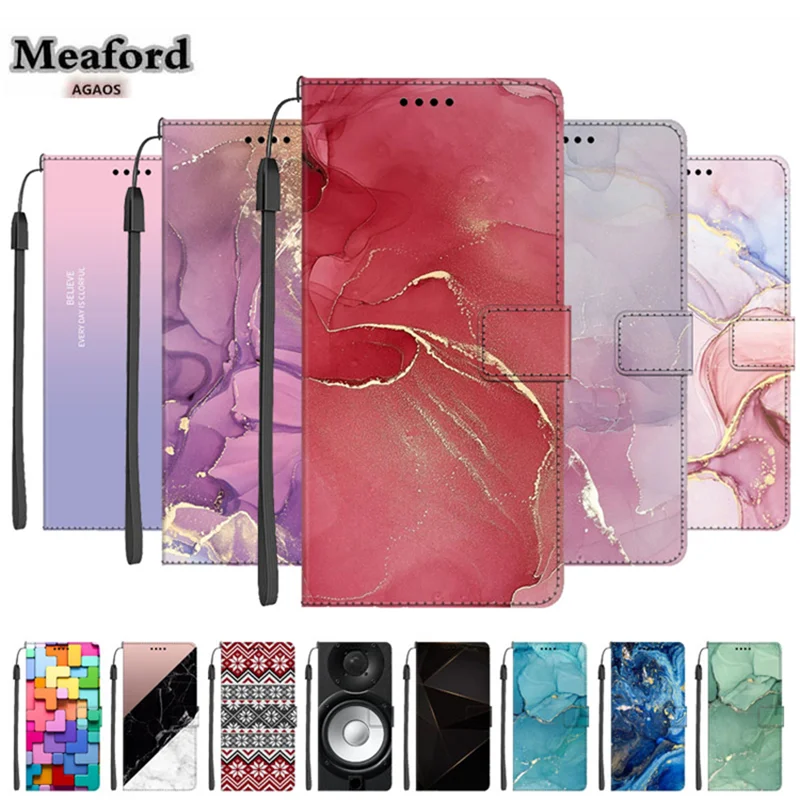 

Flip Case For OPPO Reno 8 5G Funda Reno8 Pro+ Marble Magnetic Wallet Book Leather Case For OPPO Reno 7 5G Coque Reno 7Z Reno 9A