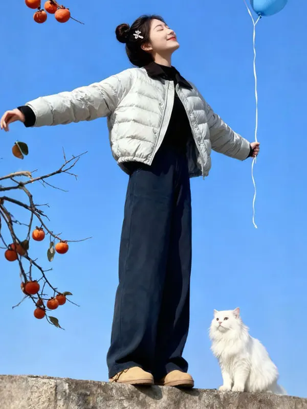 

Korean Sle Beautiful Cotton Jaet Small Size Age Reduction Lovely Unique Cotton Coat Outerwear Winter Commute Faion