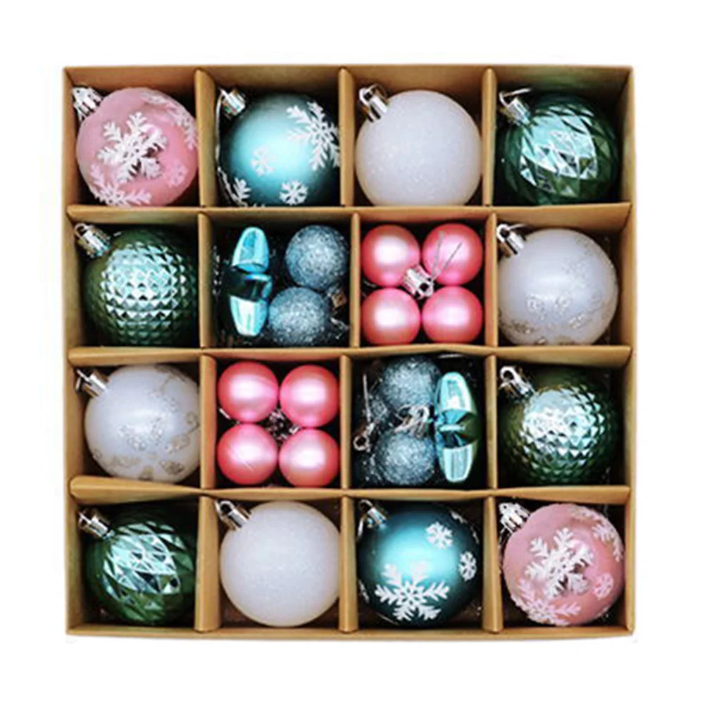 

1 Set Christmas Bauble Balls Pendant Xmas Tree Hanging Ornament Noel Navidad New Year Gifts