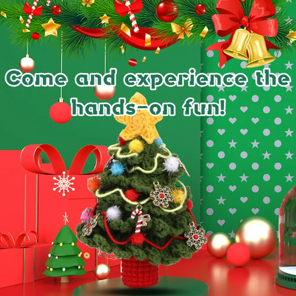 Рождественская кукла, сумка из материала «сделай сам», рождественский набор для вязания крючком для начинающих, сумка из материала «сделай сам», пряжа с крючками, учебники по шагу