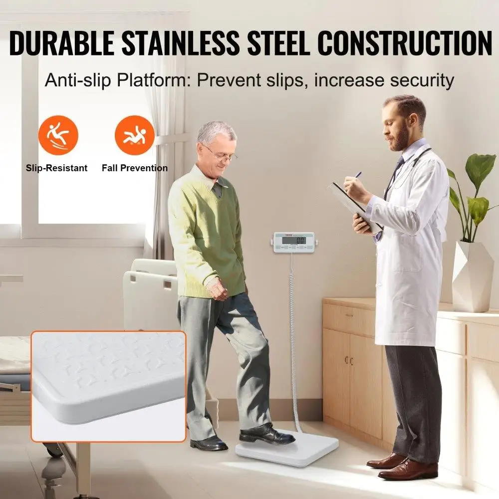 Balance médicale numérique Portable 440LBS, outil de mesure du poids de haute précision pour usage domestique et clinique