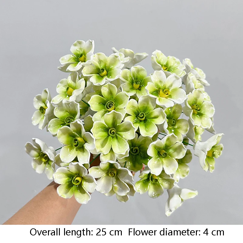 5 Stück Ländliche Wildblumen Keramik-Simulationsblumen Hochtemperaturbeständige Handgefertigte Ewige Blumen Dekorationen Kreative Geschenke für Zuhause – Detail 15