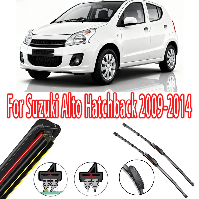 

1set Front Windshield Wiper Blades Windscreen Wipers For Suzuki Alto Hatchback 2009-2014 2010 2011 2012 2013 Accessories