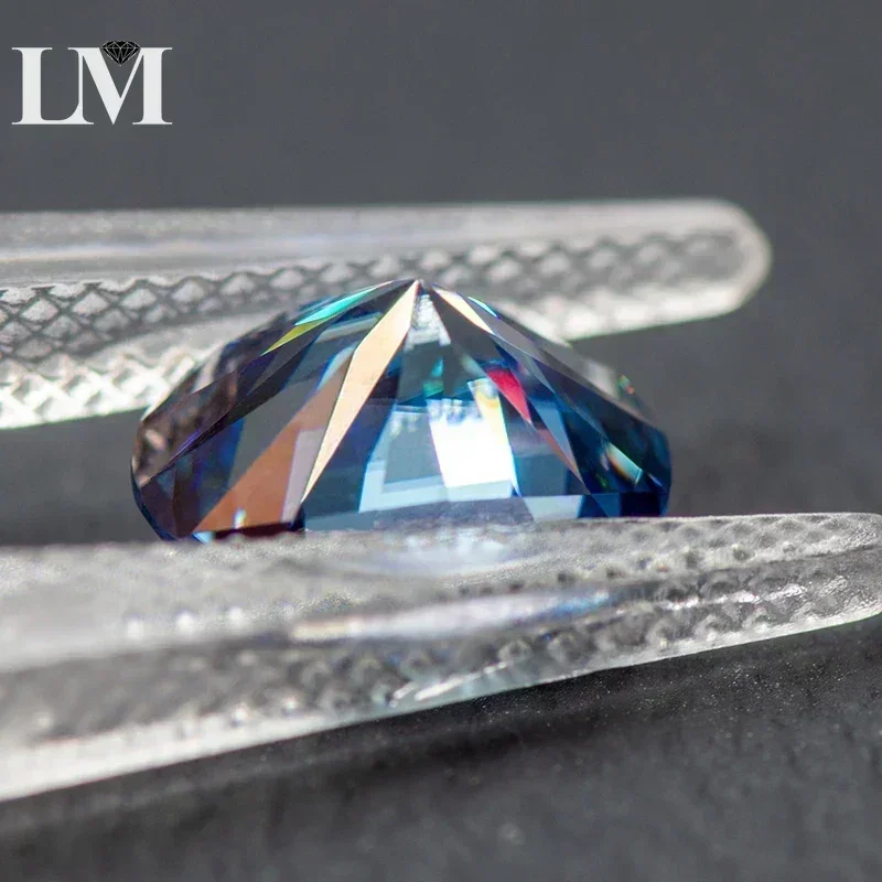 Moissanite Stone Sapphire Blue Oval Cut Synthetic Lab Grown Diamond Gemstone Jewelry Making Materials With Certifi