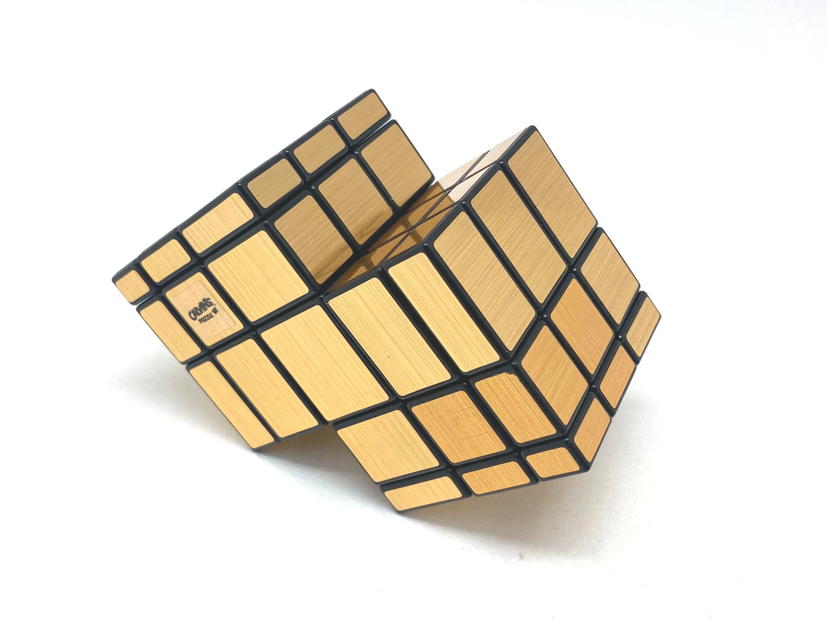 Calvin Specchio Doppio Cubo Adesivo Cubo Magico Forma Strana Cubo di Velocità Puzzle Professionale Giocattolo Regalo per Bambini Cubo Magico Puzzle