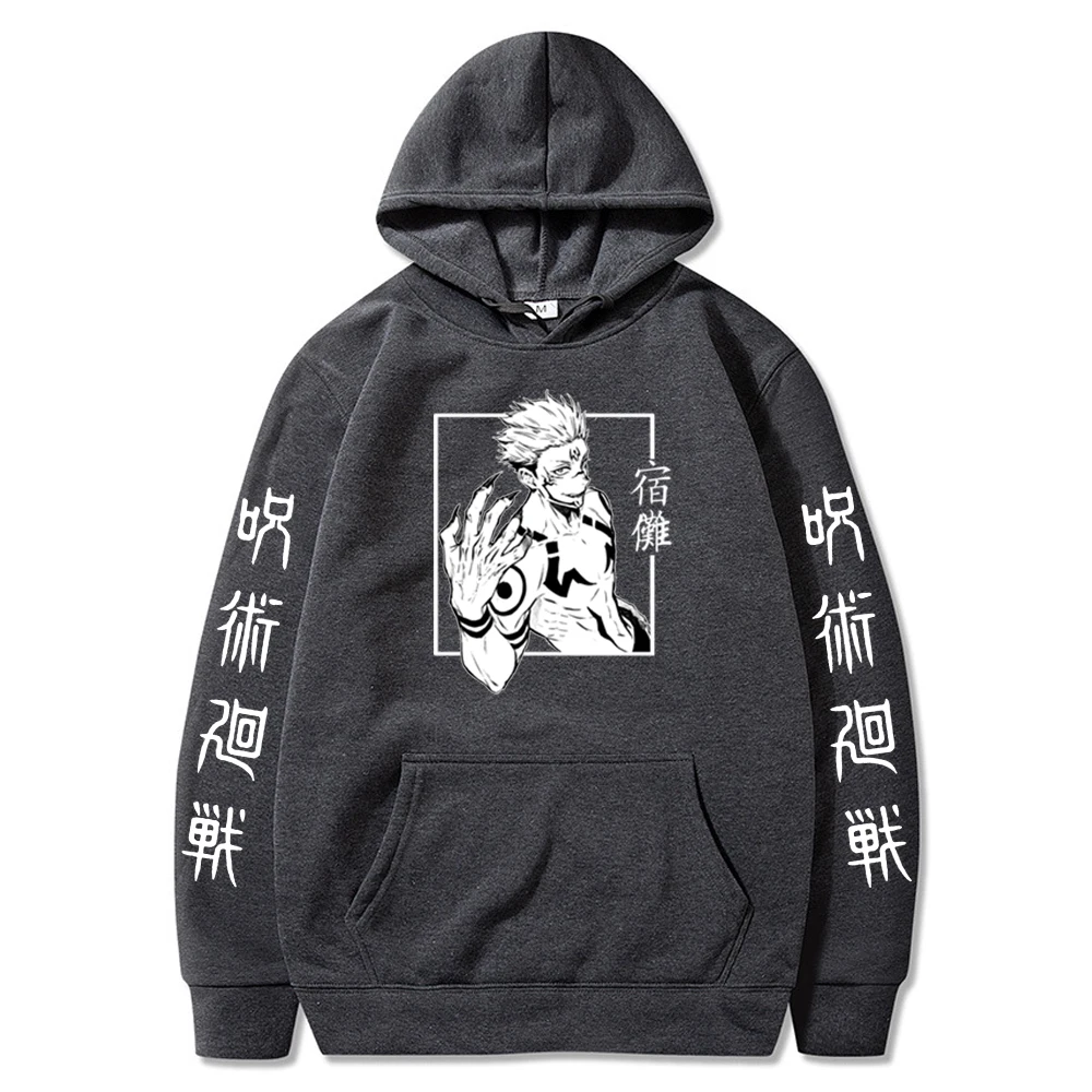 Harajuku Hoodies Unisex Jujutsu Kaisen Anime Ryomen Sukuna Graphics Printed Men\'s Hoodie Streetwear Fashion Casual Sweatshirt