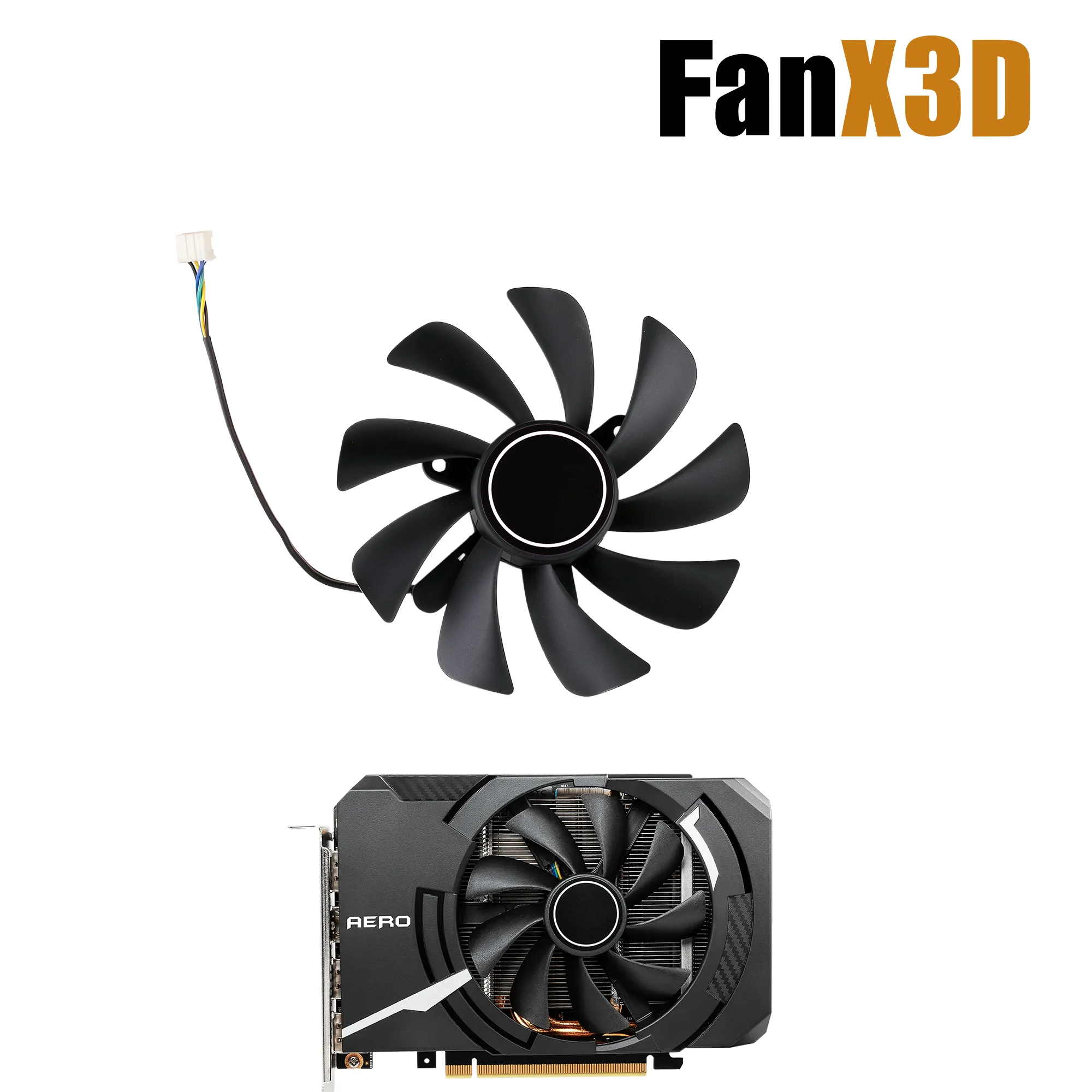 For Use Case MSI GeForce RTX 3060 Ti 3050 2060 GTX 1660 AERO ITX Graphics Video Card 95MM HA10015H12SB-Z Cooling Fan view 3