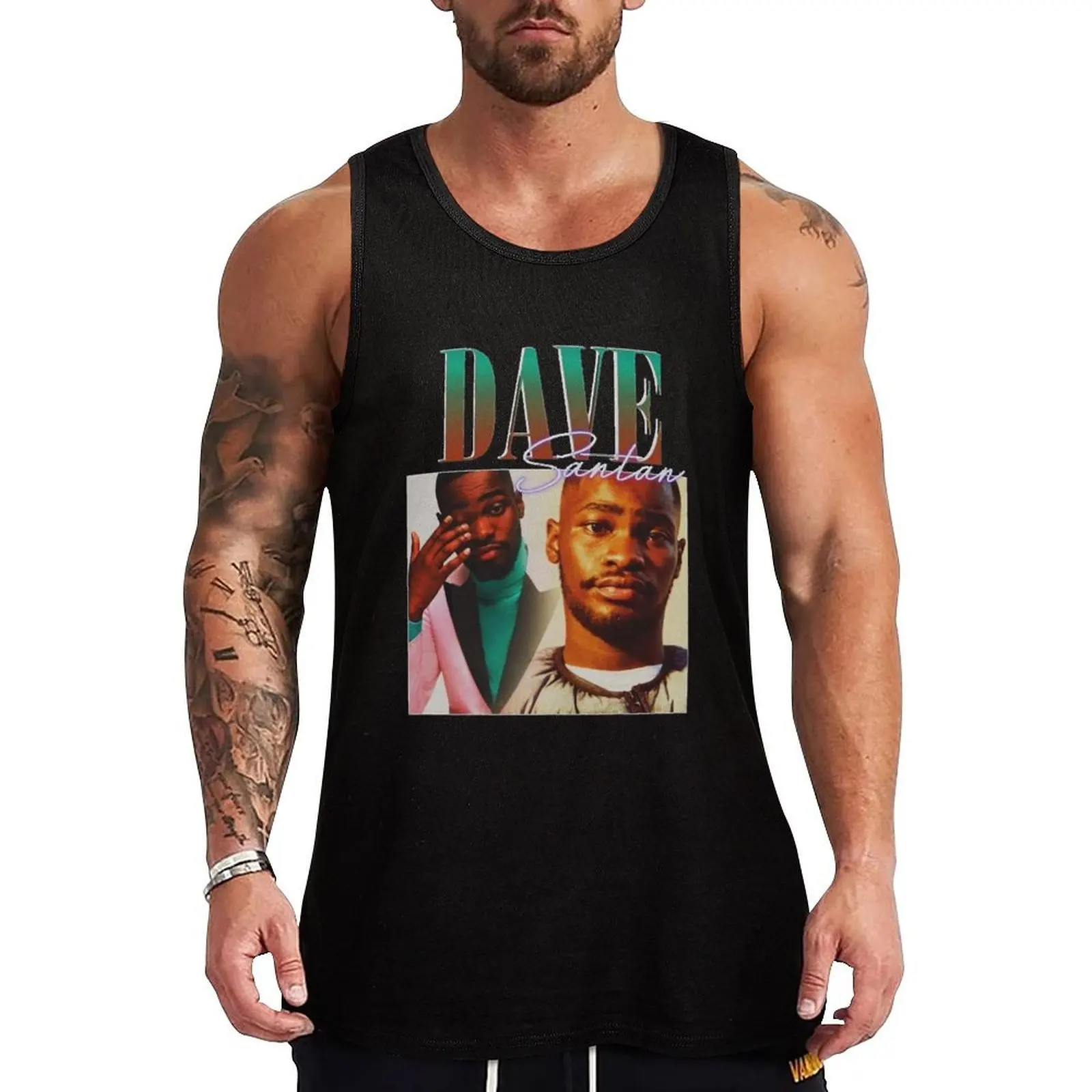 

SANTAN DAVE Tank Top Male clothes t-shirts for Men's gym Sports clothing anime