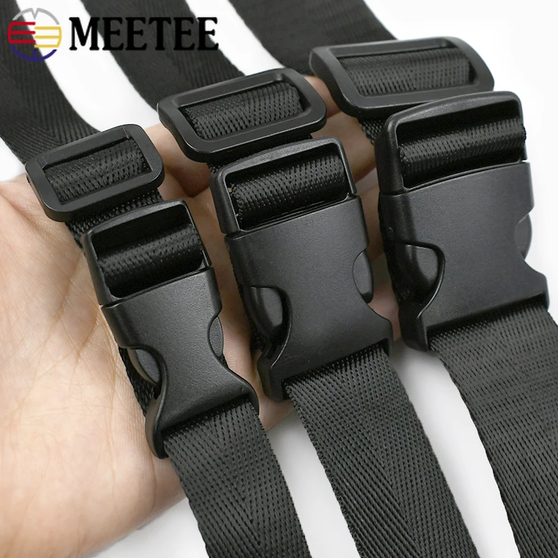 5/10Sets 20/25/32/38/50mm Bag Strap Suit Accessories Nylon Webbing Plastic Release Buckle Dog Collar