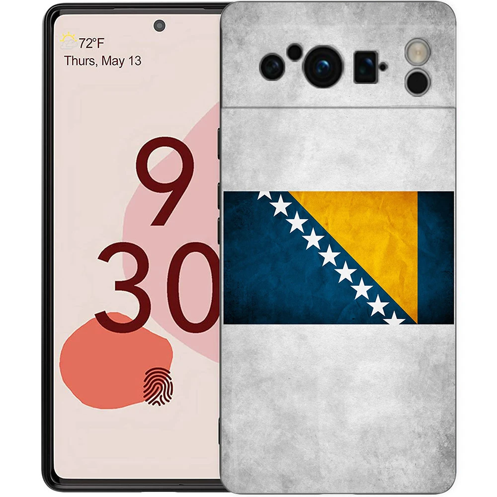 Bosnia and Herzegovina Passport Phone Case For Google pixel 9 8 7 6 Pro 8A 6A 7A 5G Silicone Shockproof Black Cover