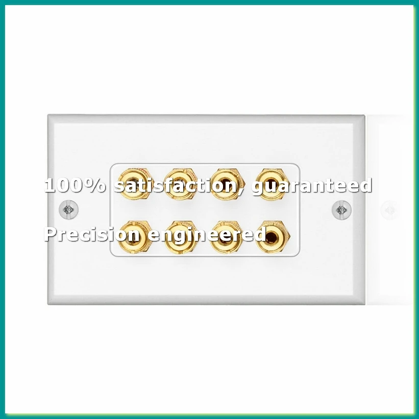 8 Posts Speaker Wall Plate Home Theater Wall Plate Audio Panel for 4 Speakers-A82Z