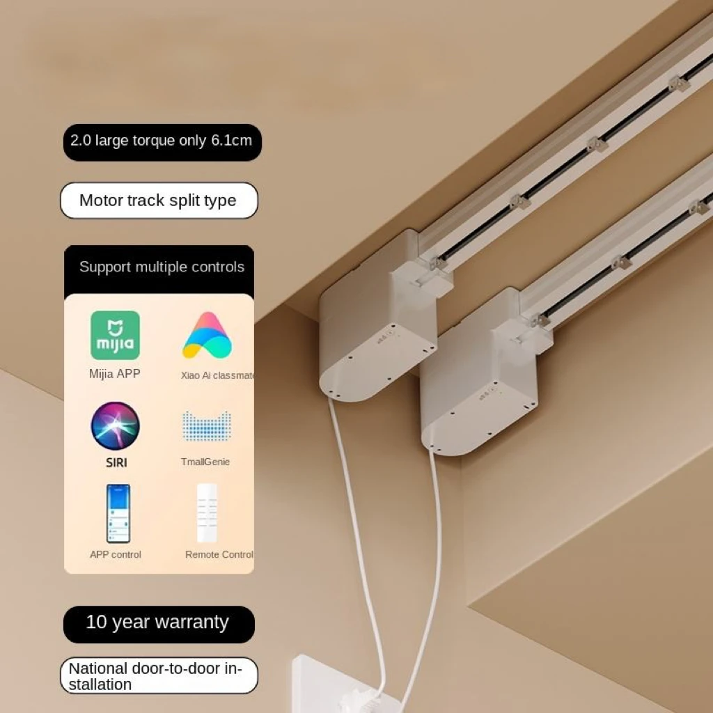 

Tuya Mini5 Zigbee WiFi Electric Smart Curtain Motor Customizable Motorized System Compatible with Alexa Google Home